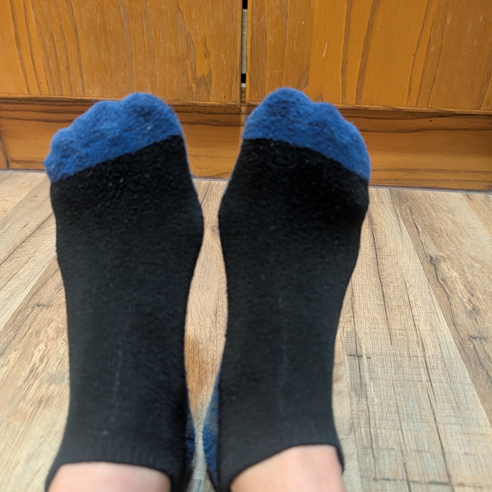 Women's No-Show Athletic Socks - Black & Blue